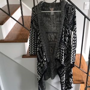 Black and white cardigan